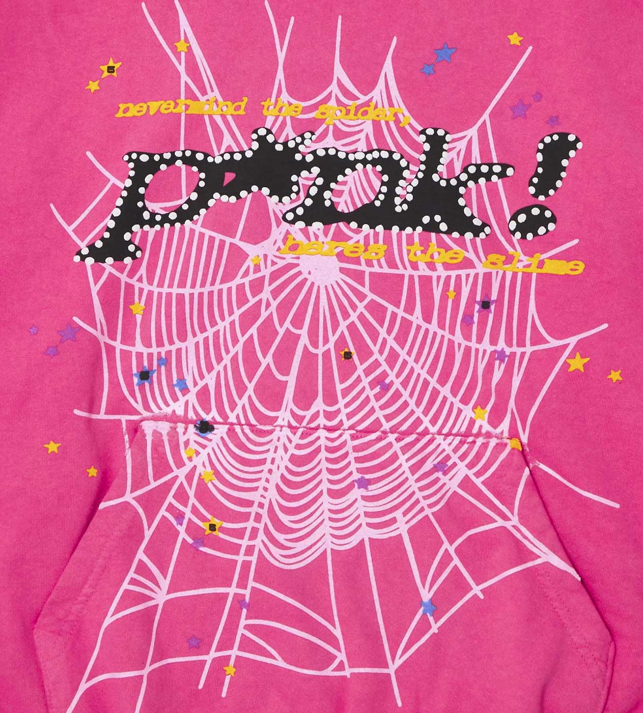 Sp5der P*nk Web Hoodie Pink - Image 3