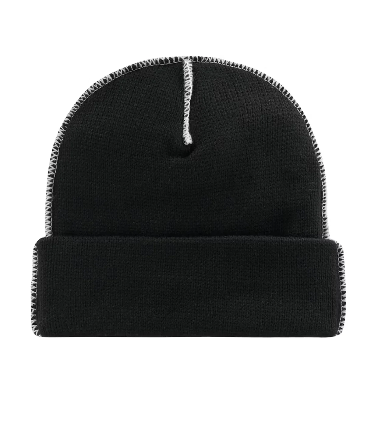 Supreme Contrast Stitch Beanie Black - Image 2