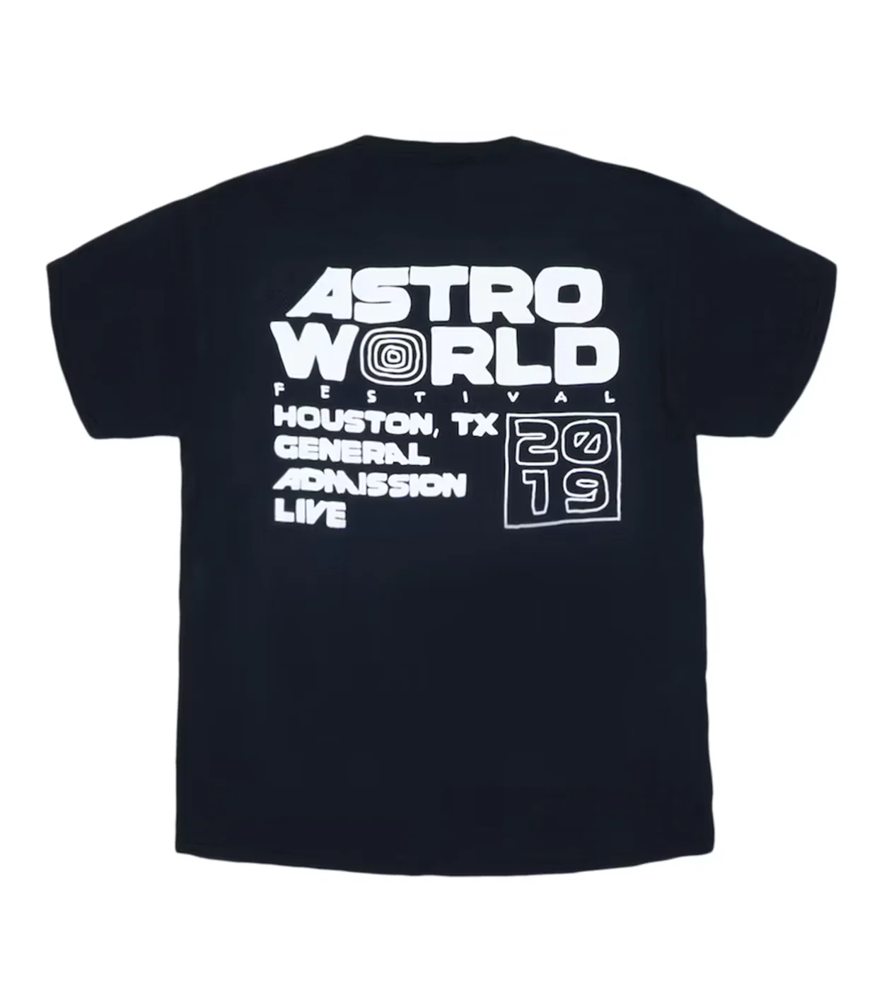 Travis Scott Astrofest Staff 2019 Black Tee - Image 2