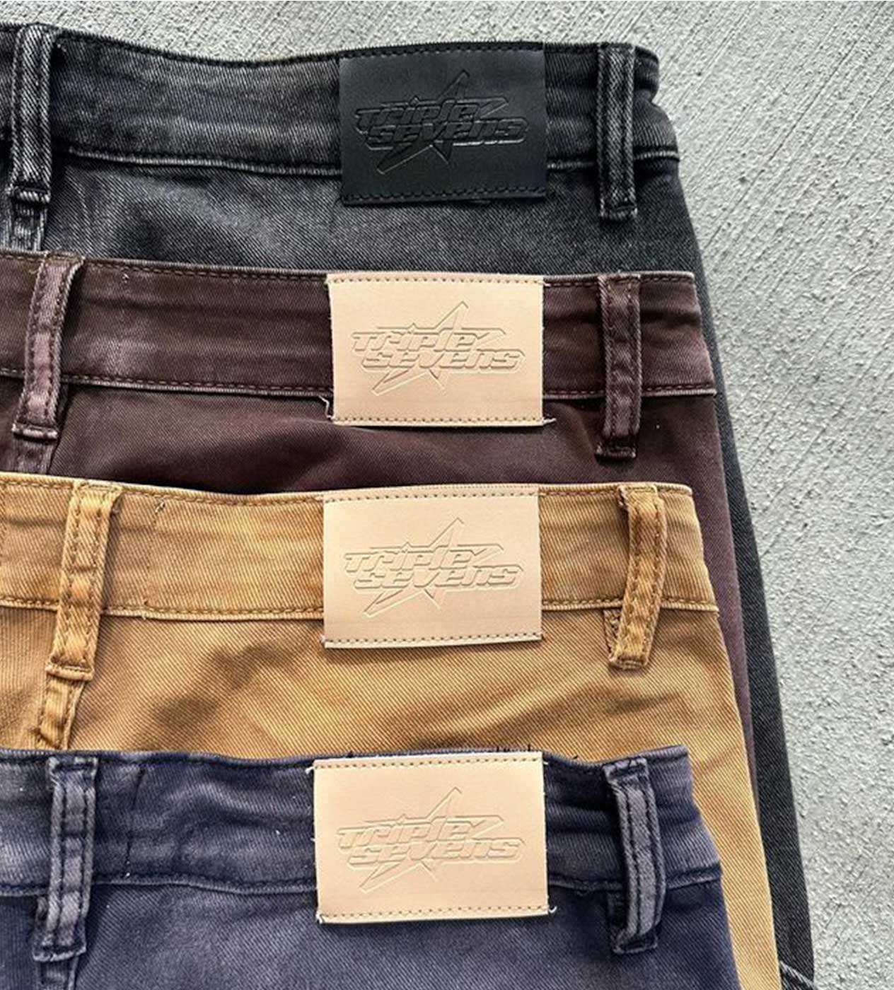Triple Sevens Flared Denim Brown - Image 3