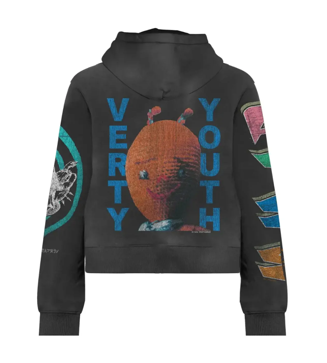 Vertabrae Montage Black Zip Up - Image 2