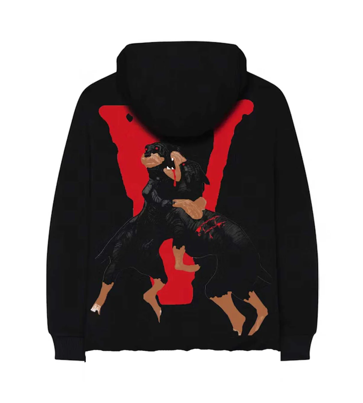 Vlone City Morgue Dog Black Hoodie - Image 2