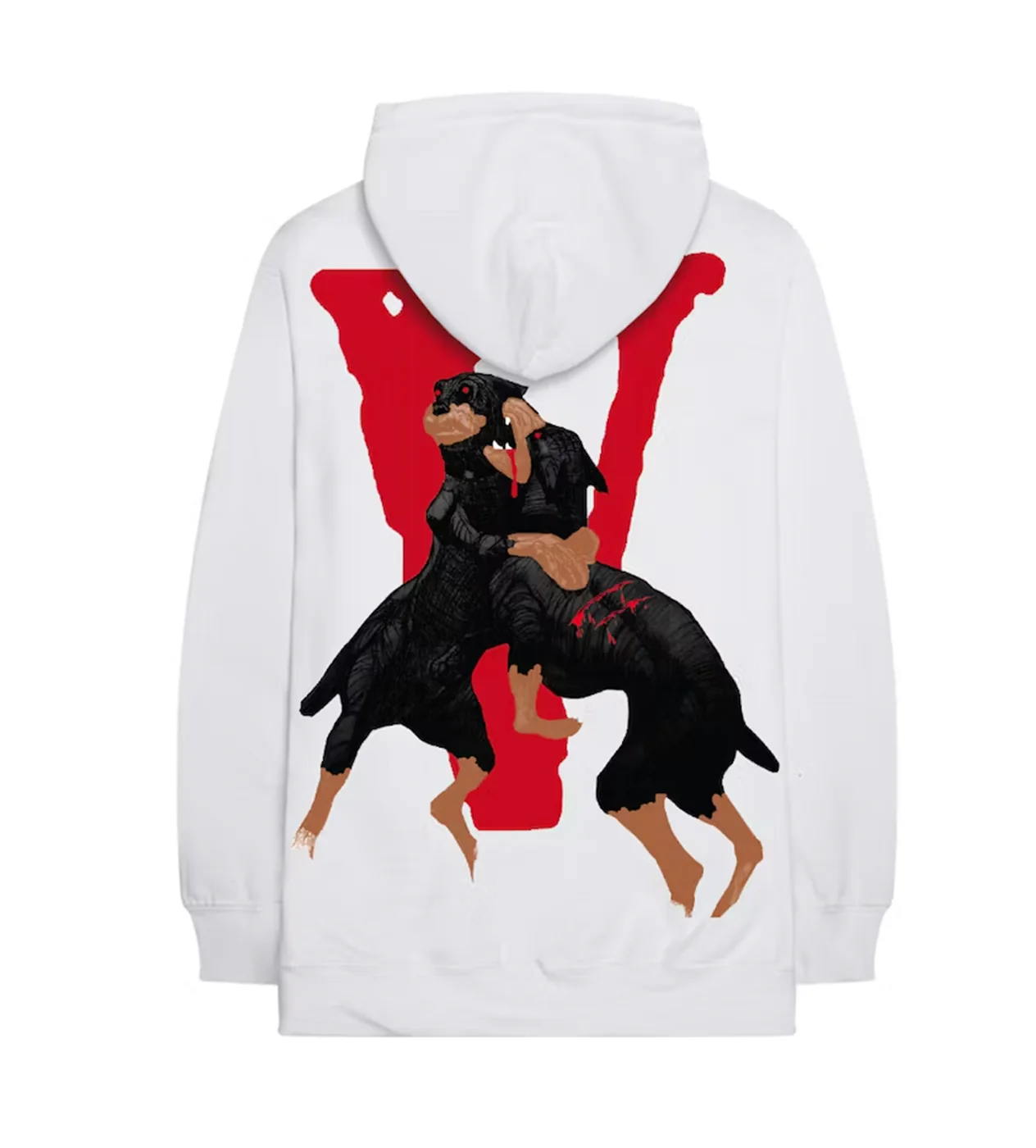 Vlone City Morgue Dog Hoodie White - Image 2